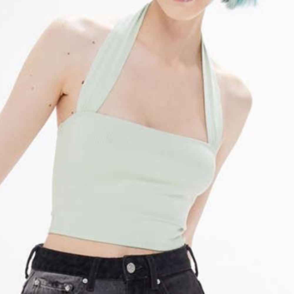Urban Outfitters Ribbed Halter Crop Top Size M